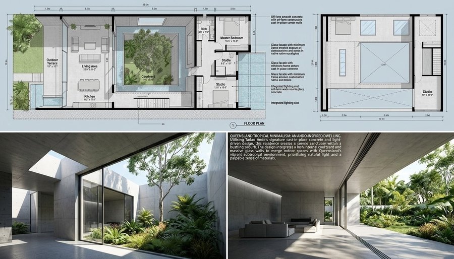 Concrete balcony corridor overlooking a historic street